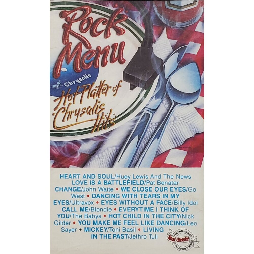 Rock Menu Hot Platter Of Chrysalis Hits Cassette Tape Audio Hit Music Songs Idol